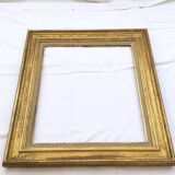 1950s frame in gilded wood aged effect and fabric