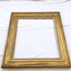 1950s frame in gilded wood aged effect and fabric
