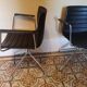 designer brown leather armchairs