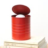 Red tin can lamp, 80s
