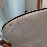 Chairs wood and imitation leather seated year 60