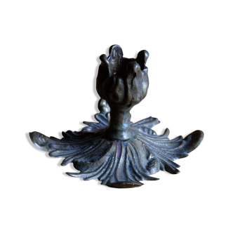 Bronze flower candlestick
