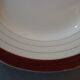 Round serving platter in opaque porcelain, digoin sarreguemines pasteur