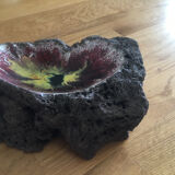 Lava stone ashtray and enamels