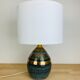 Lamp Georges Pelletier workshop La Roue in Vallauris, blue and gold ceramic