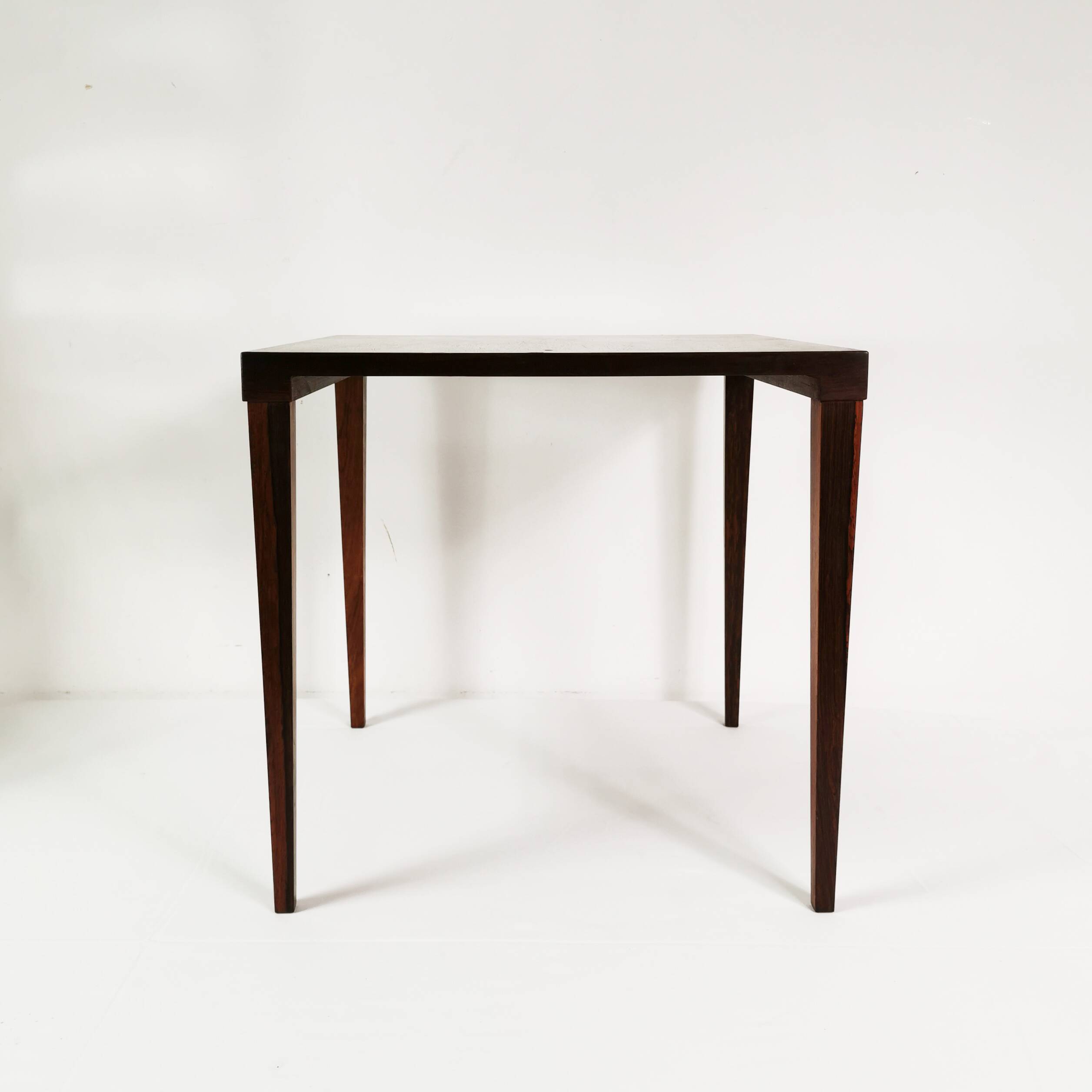 Minimalist rosewood table, Denmark, 1960s