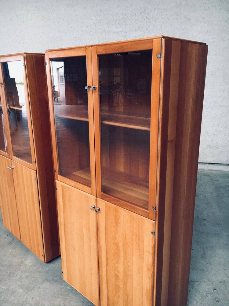 Torcello Series Display Cabinet Set by Afra & Tobia Scarpa for Stildomus, Italy, 1980s, Set of 2