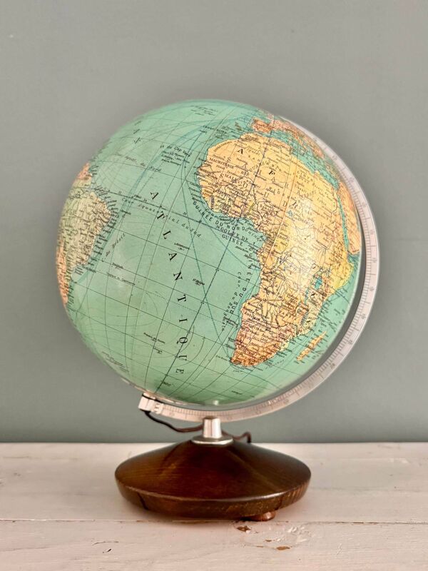 Duo globe terrestre « Colomb », vers 1960