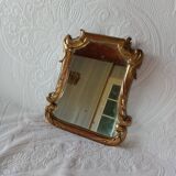 Pozzi paris - small old bronze mirror 19th century rococo style