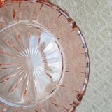 Cendrier en verre ciselé rose rosaline