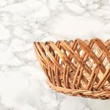 Old French toast or fruit basket in braided wicker