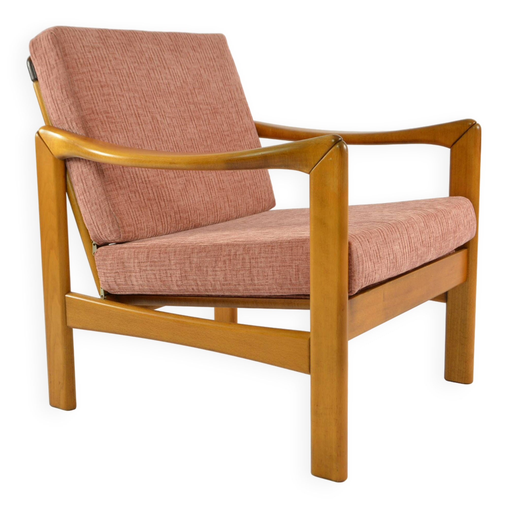 Pink knoll armchair