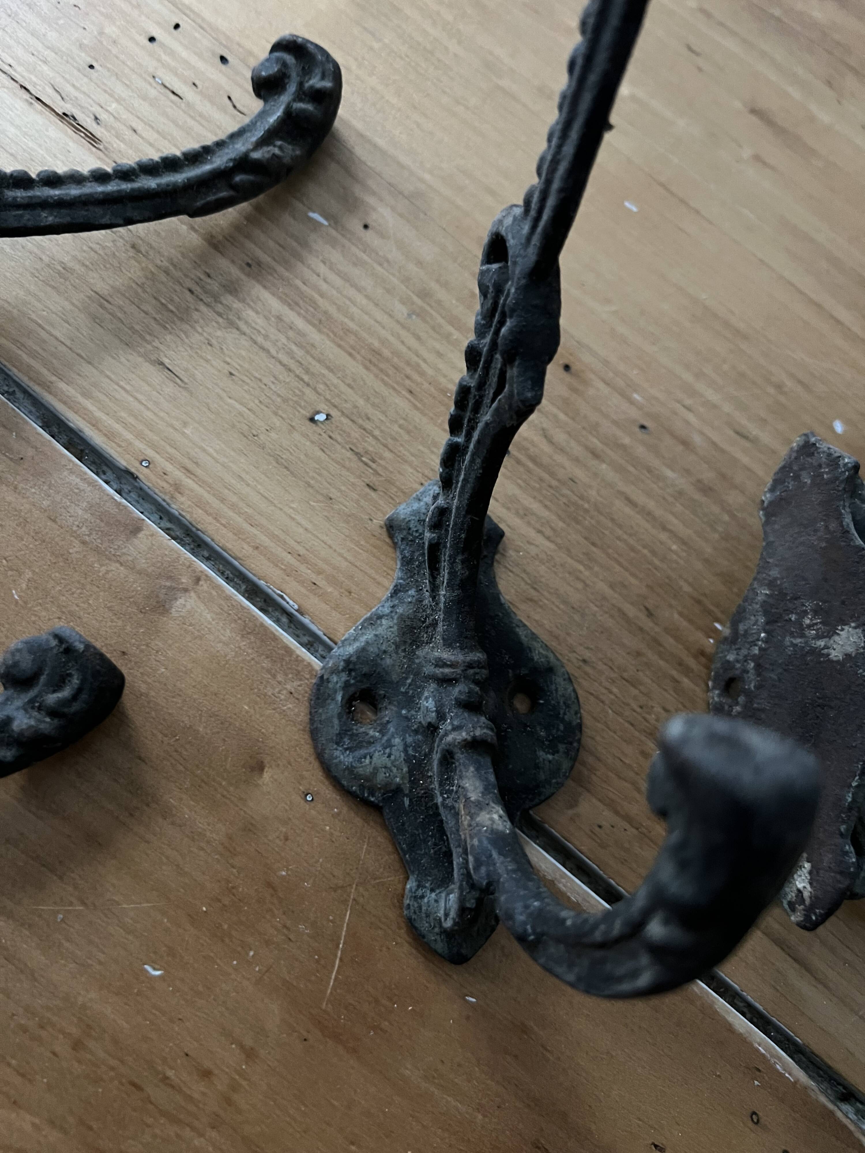 Cast iron coat hook year 1920