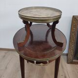 Tea table style louis xvi wood and bronze