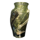 Grand vase en verre coloré vert, signé par Winnowski, Biot, France, années 1990