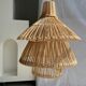Suspension ou luminaire en rotin en forme de lanterne asiatique