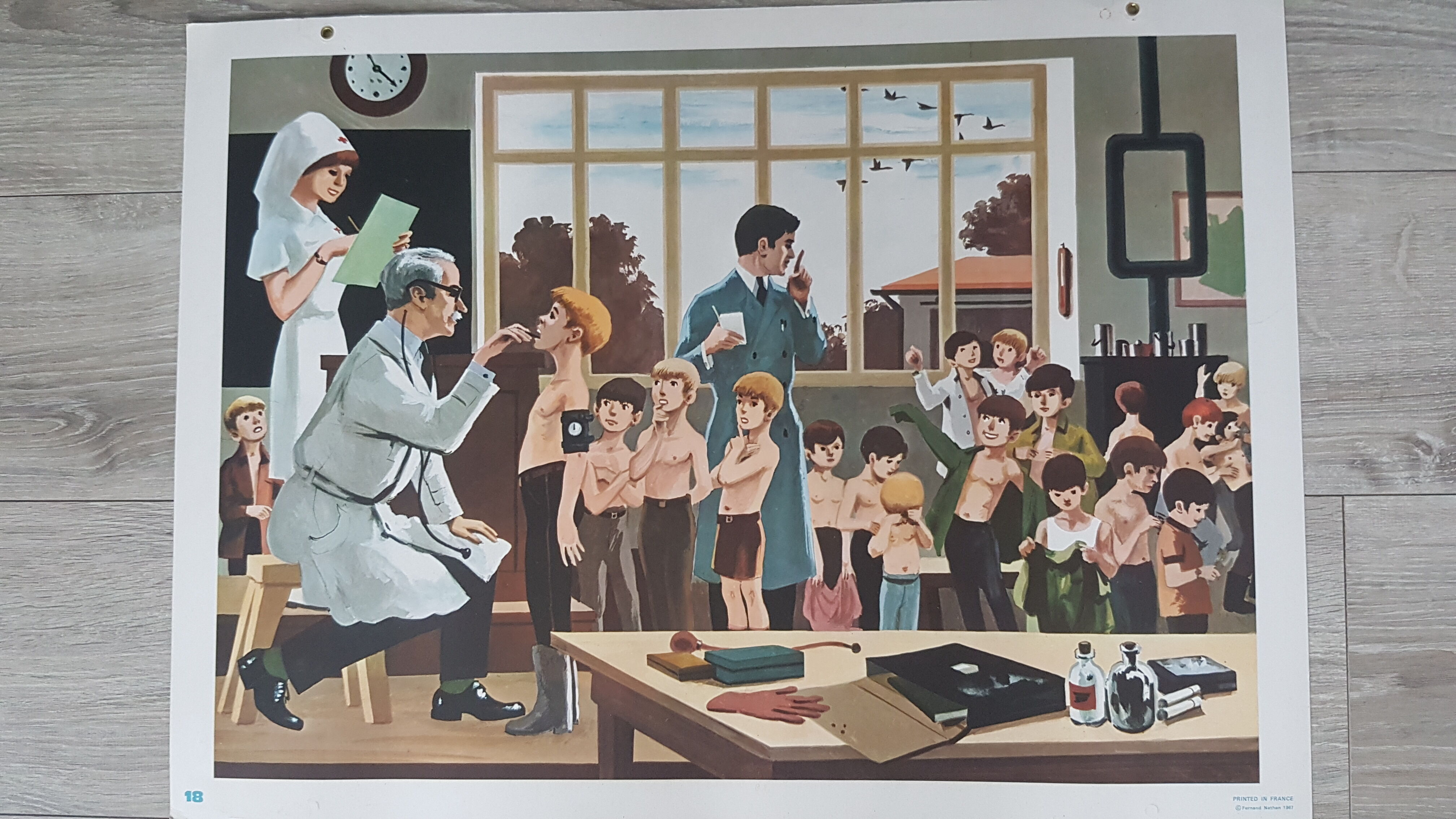 School posters scenes of life - fernand nathan 1967