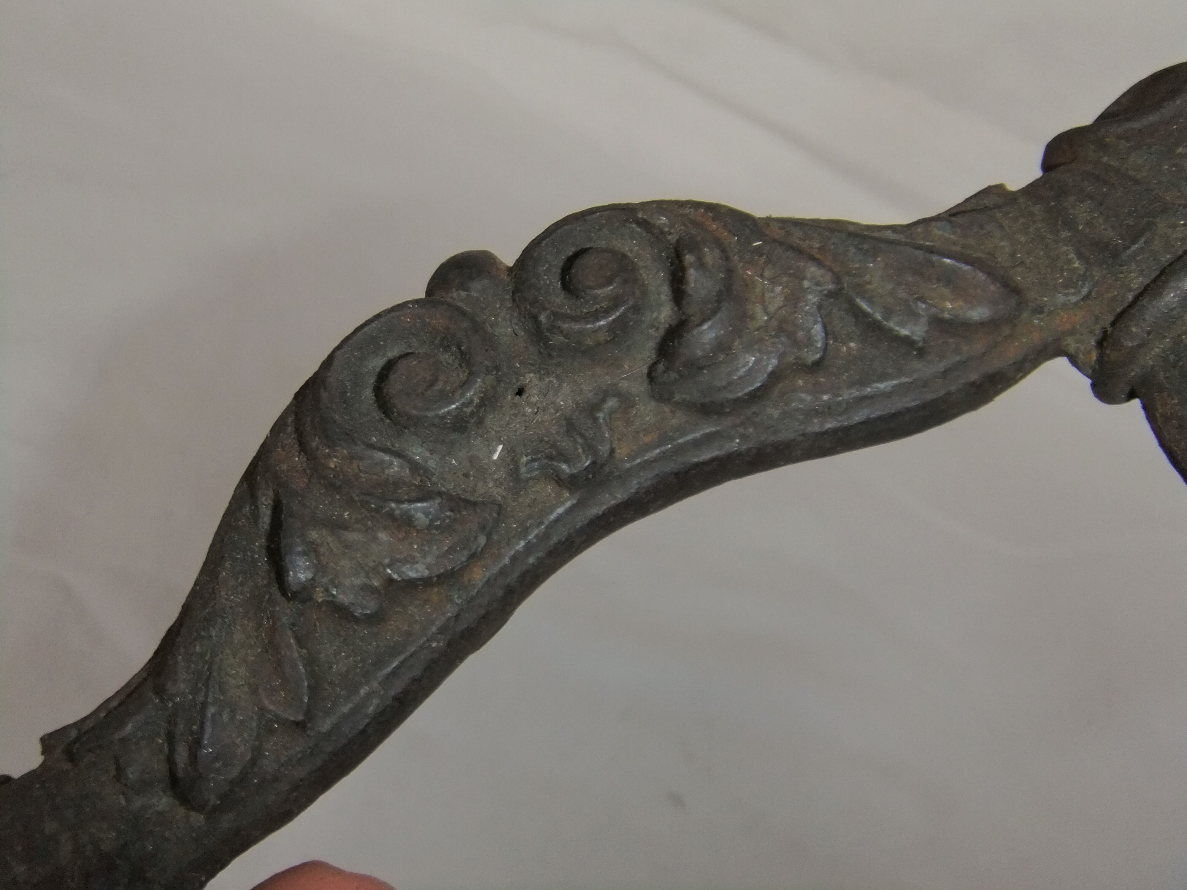Cast iron door handle