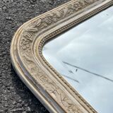 Antique mirror beveled glass Louis Philippe patinated 62x86cm