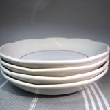 Hollow plates and vintage dessert Cream Raspberry Line