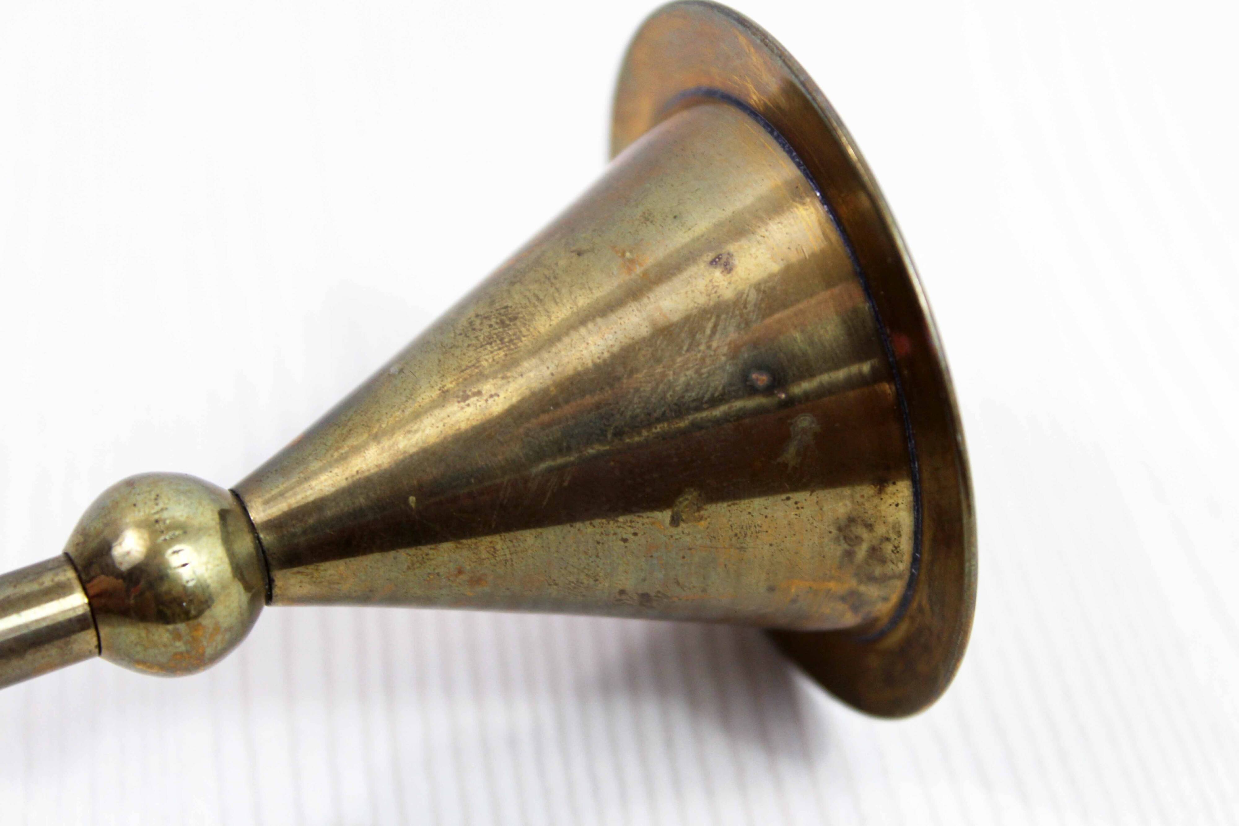 Scandinavian brass candle holder