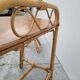 1950 vintage rattan dressing table with sun mirror