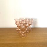 Rosaline liqueur glasses - Luminarc - Arcoroc - vintage