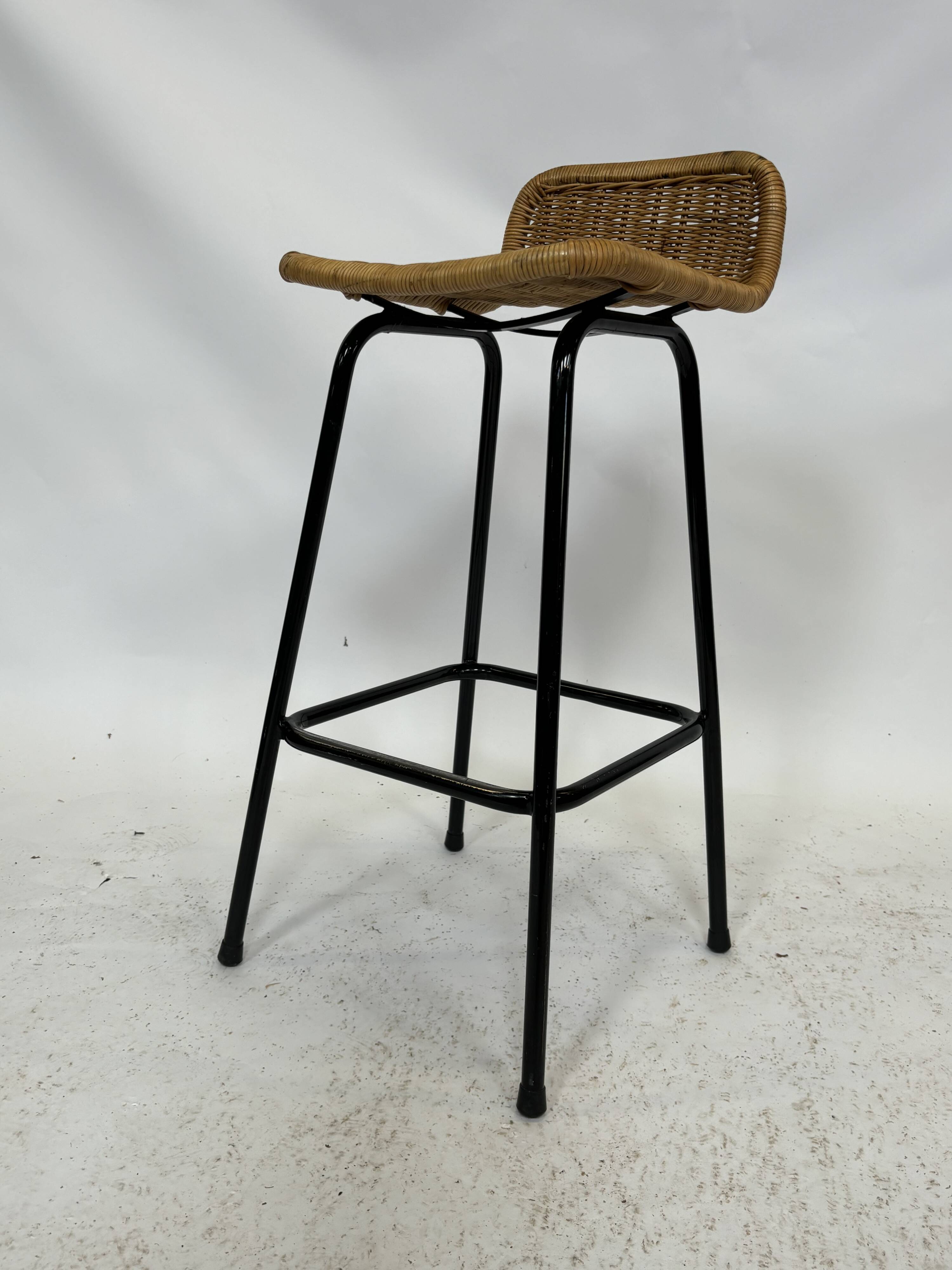 Tabouret de bar vintage Dirk van Sliedregt Rohe Noordwolde 1960 Pays-Bas