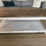 Wooden tray coffee table