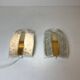 Glass and brass wall lights by Doria, 1960s