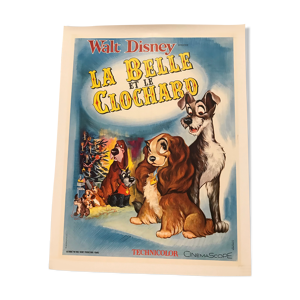 Affiche vintage la  belle et le