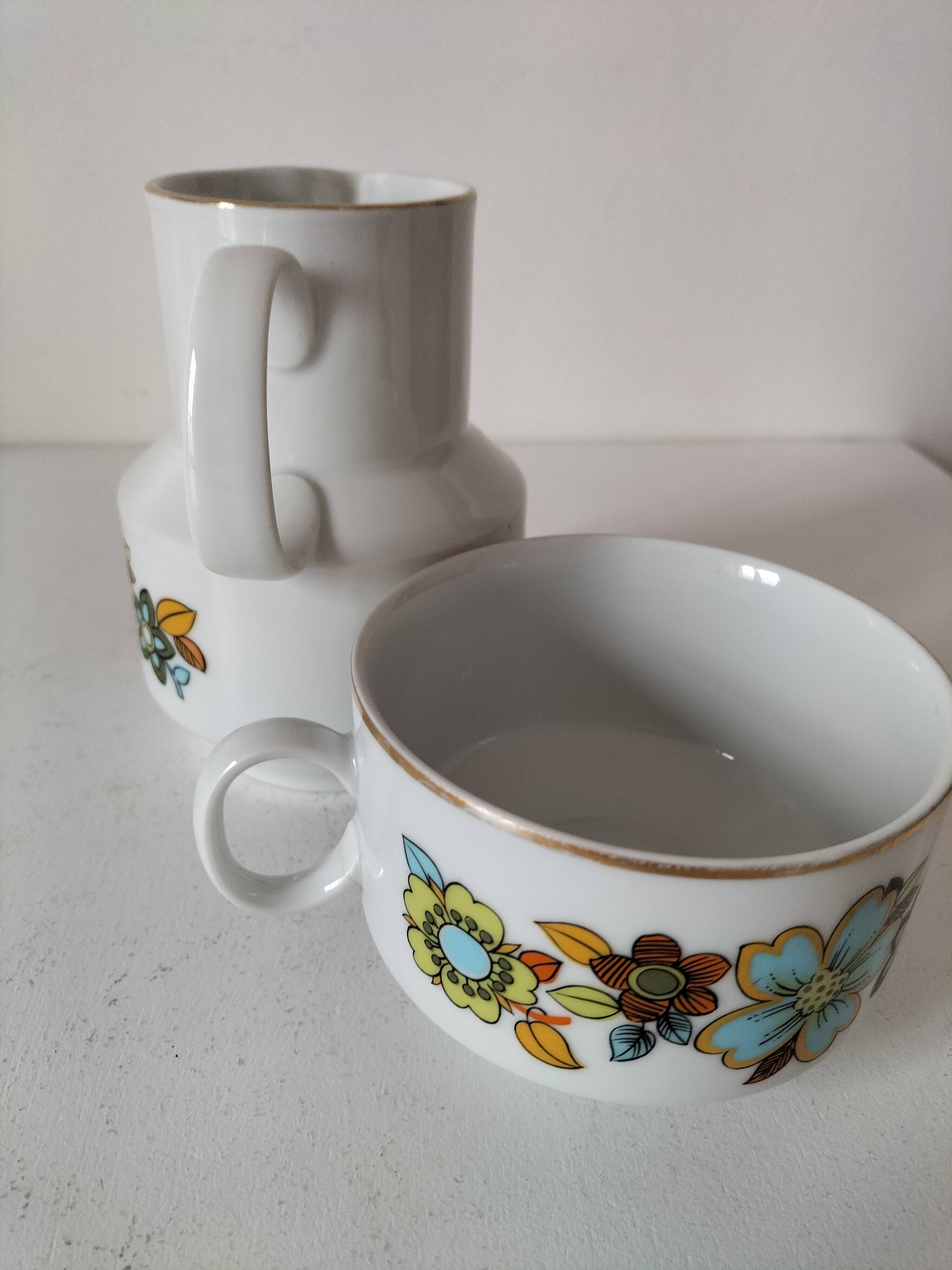 tasse à thé et pot à lait Manufacture Winterling Marktleuthen Bavaria