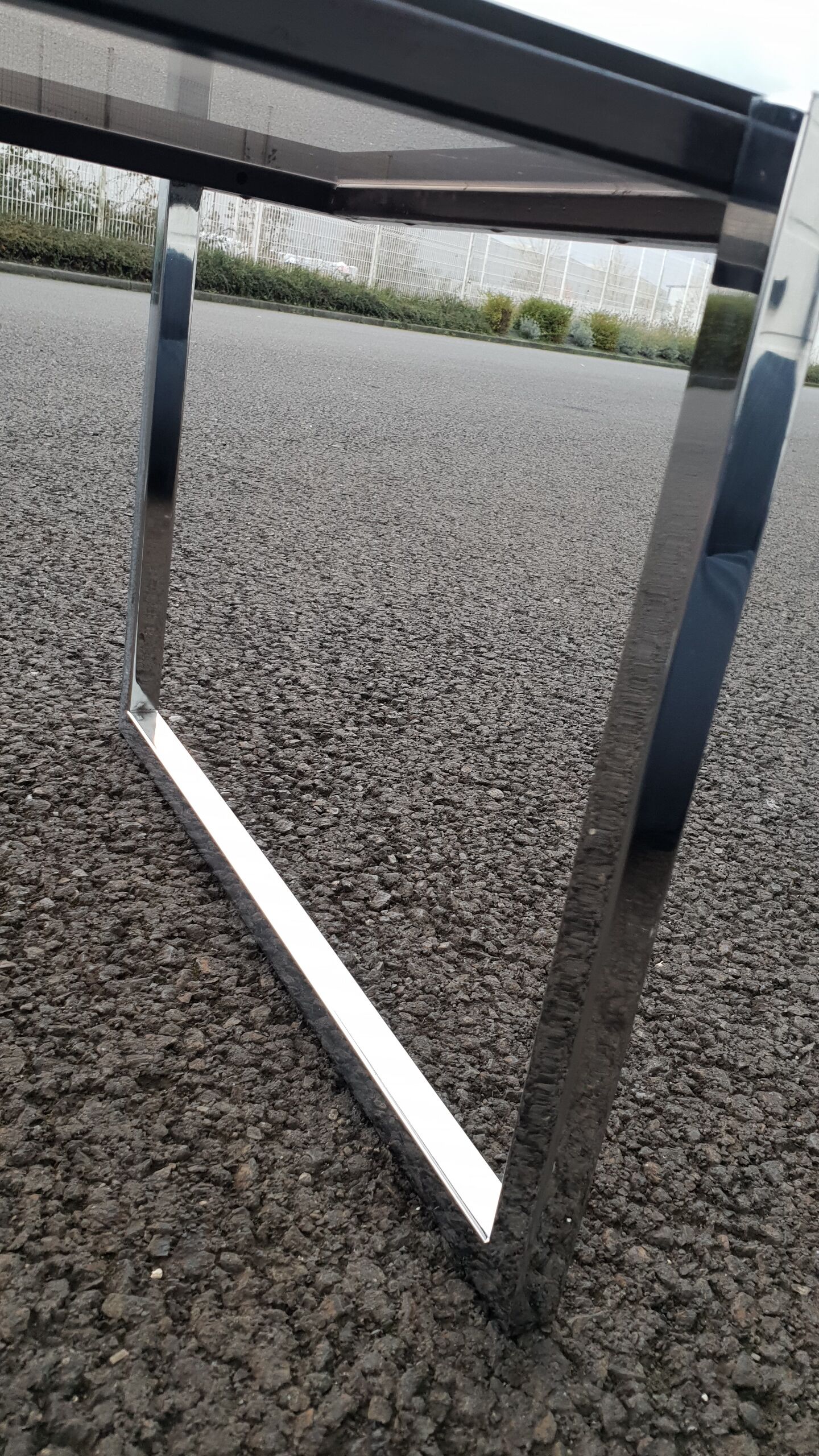 Vintage glass coffee table