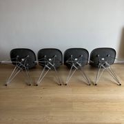Lot of 4 original Eames DSR chairs by Vitra – with cushion