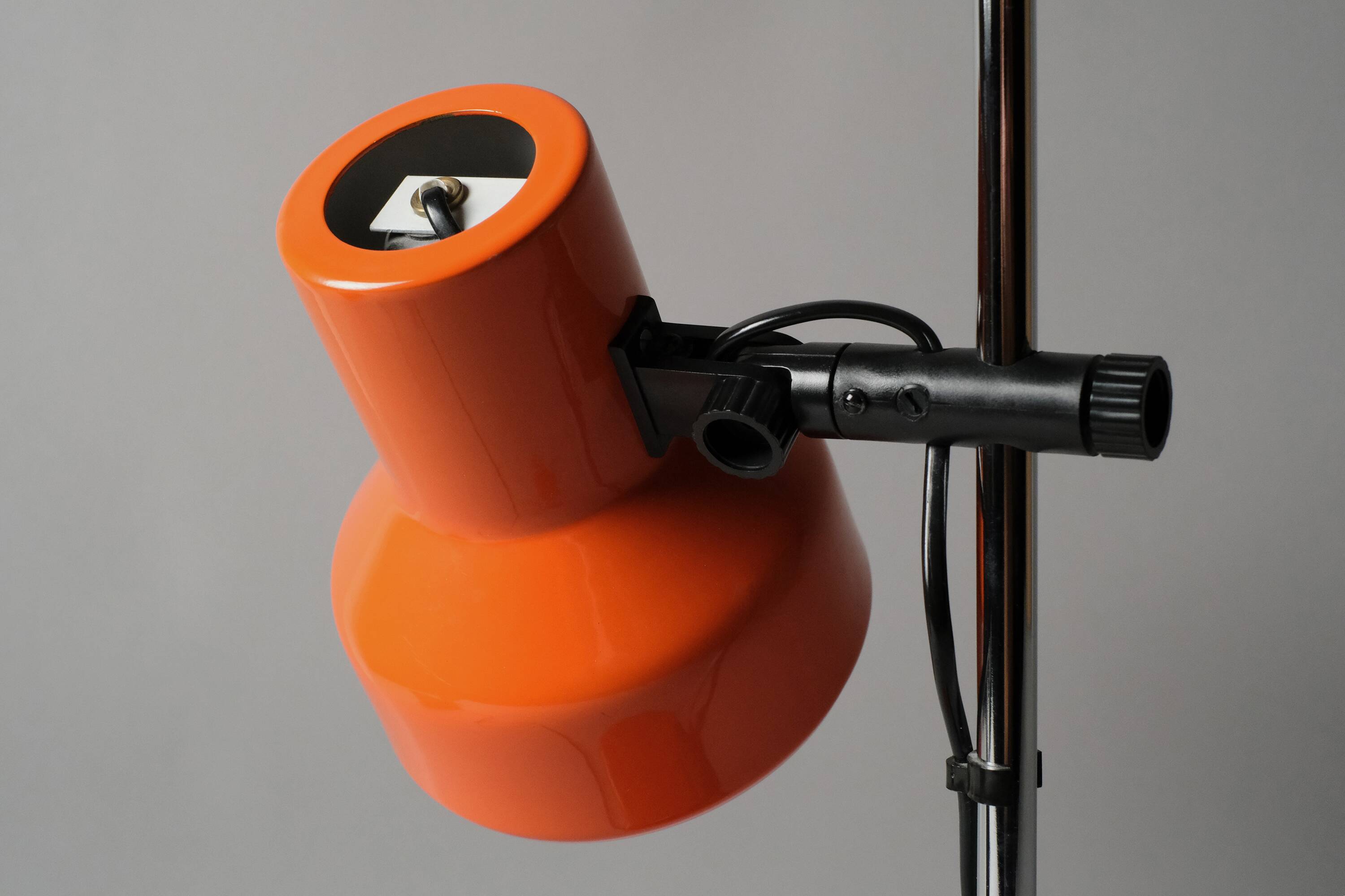 Vintage 1970s Belid MCM Orange Desk Lamp.