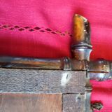 Old banbou mirror, with chain