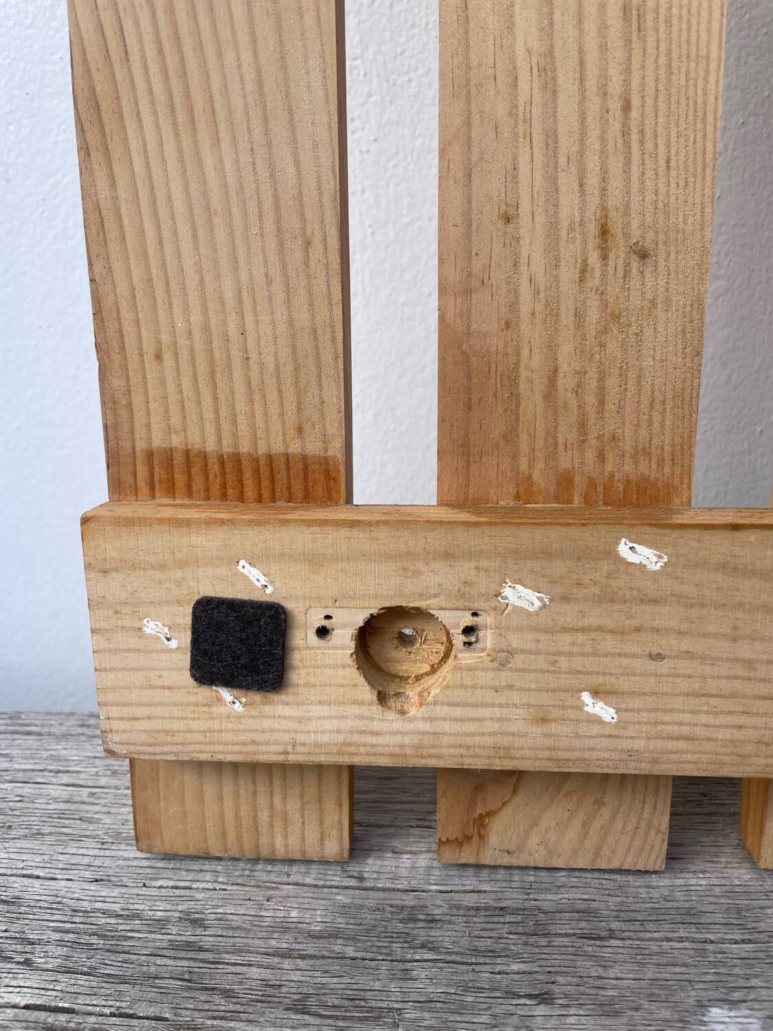 Pine mirror coat rack 1980