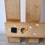 Pine mirror coat rack 1980