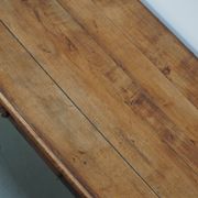 Table à manger en chêne de ferme rustique française du début du 20e siècle