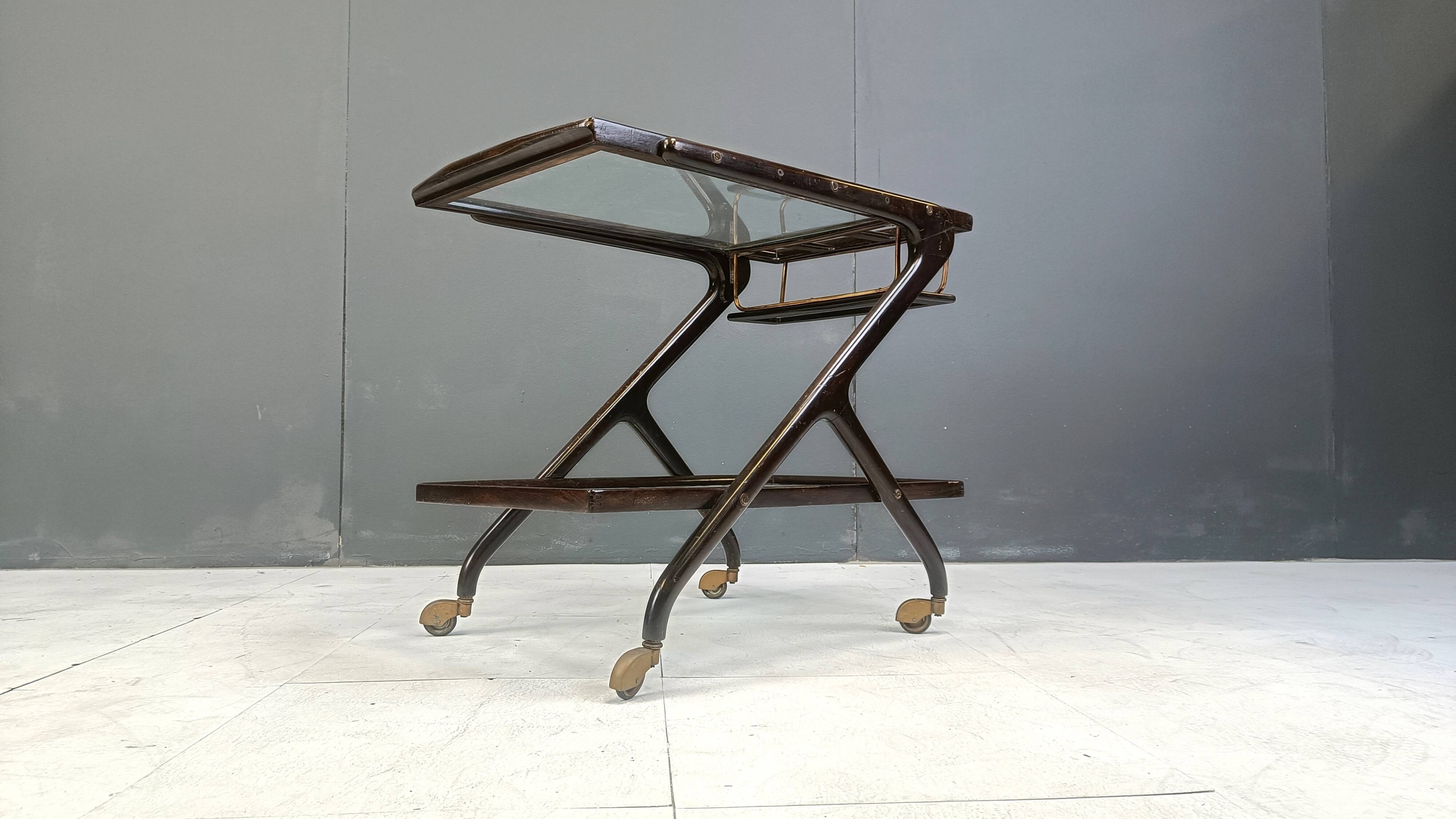 Vintage italian serving trolley, 1950s