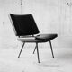 Armchair design vintage 60s black