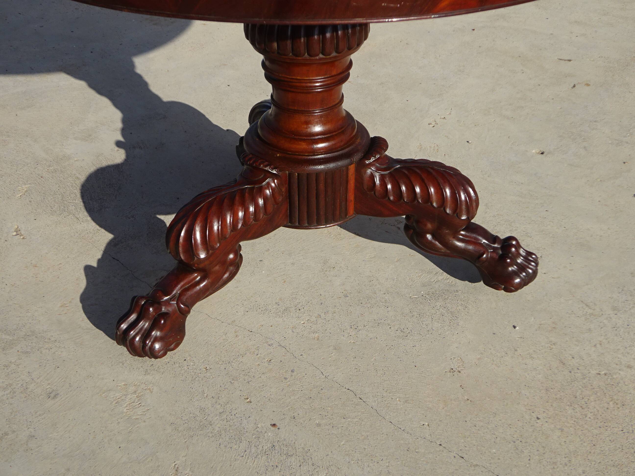 Empire guéridon, rotating marble top