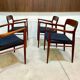 Danish teak model 56 chairs by Niels O. Møller for J.L. Møllers, 1954, set of 4