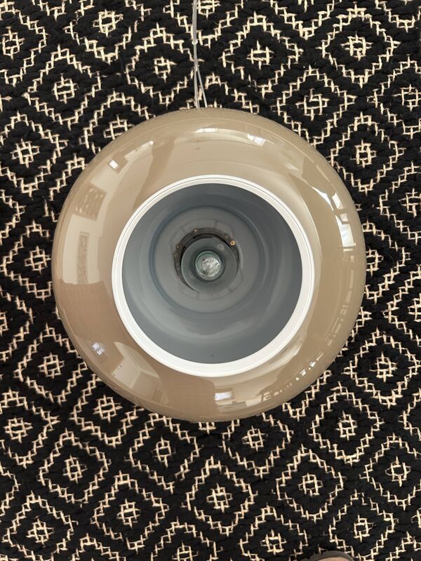 Suspension Chouchin no 3 en verre gris de Foscarini