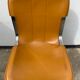 Lot 4 Italian chairs, Cidue camel leather and chrome 1970