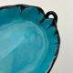 Vintage blue and black enameled ceramic trinket dish - 1960s-1970s