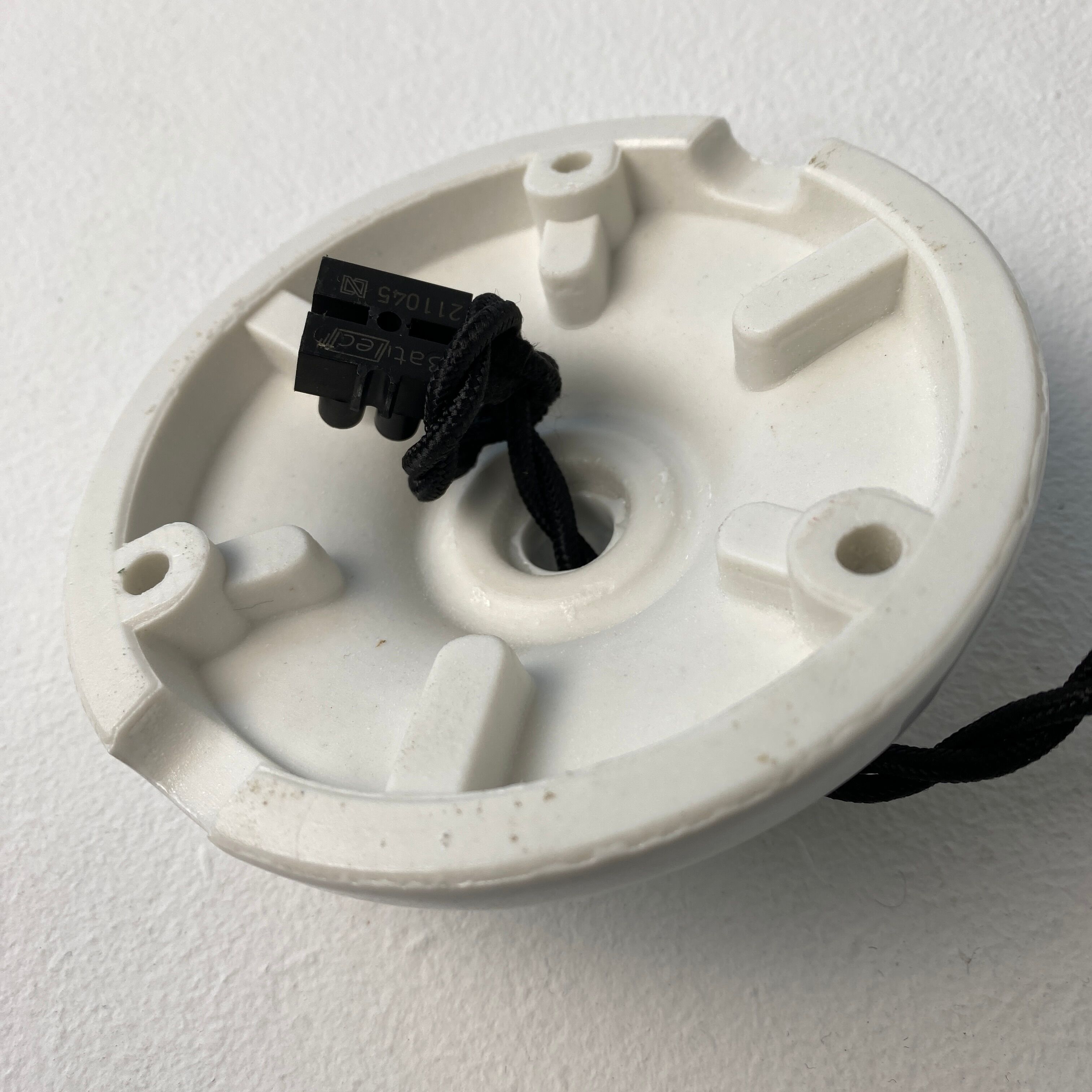 Pair of old pendant lamps in vintage opaline 14cm