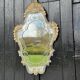 Venetian Murano Glass Mirror, Gilded with Fine Gold, Engraved Mirror, Circa 1950