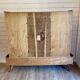 Vintage oak grand buffet Mid-Century Scandinavian with tapered legs from the 50s/70s.