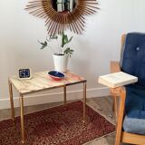 Marble and gilded sofa end